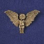 Angel brooch-pendant in gold-tone metal 33×51 mm+