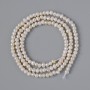 Freshwater Pearl Beads, diameter 3x2.5 mm, length 35 cm on thread