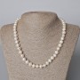 Textured River Pearl Necklace, diameter 8×7.5 mm, length 45–46 cm