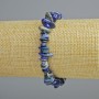 Azurite bracelet with natural stone chips, diameter 8x3 mm, length 18 cm (stretch)