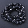 Beads Czech Crystal on Beading Thread, color "Black Agate", length 63 cm ±, diameter 10 mm