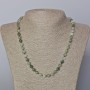 Necklace of Phantom Quartz with Rutile, natural stone, smooth beads, diameter 6.5 mm, length 45–50 cm