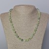 Prenite Necklace with natural stone smooth beads, 8 mm diameter, 45–49 cm length