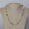 Prenite Necklace with Natural Stone, Smooth Bead, 10 mm Diameter, 45–49 cm Length