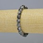 Bracelet Snow Obsidian 'Apache Tears', natural stone, faceted bead, diameter 8mm ± (stretch), length 18cm+