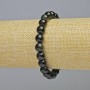 Hawk's Eye Bracelet - natural stone smooth bead, diameter 8.5 mm ± (stretch), length 18 cm+