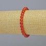 Carnelian bracelet, natural stone, smooth bead, diameter 6 mm ± (stretch), length 18 cm+
