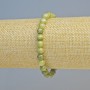 Bracelet Green Opal (artificial acrylic) smooth beads, 6 mm diameter ± (stretch), length 18 cm+