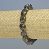 Natural Iolite Bracelet with Faceted Stones, 11x12 mm diameter +/- (stretch), 18 cm length