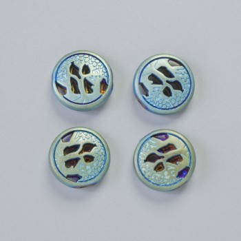 Hematite Bead Matte Chameleon Color, 12×4.5 mm diameter, +/- (4 pcs)