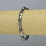 Hematite hexagonal zigzag bracelet, black color, diameter 6x6 mm ±, length 18 cm ± (stretch)