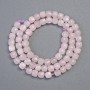 Beads of natural Kunzite stone, faceted cube, diameter 5.5×5.5 mm, length 38 cm