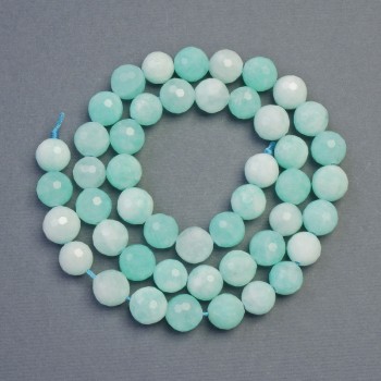 Angelite Natural Stone Beads - Faceted Ball, 8mm Diameter, 37cm Length