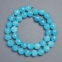 Aquamarine natural stone beads, faceted ball, diameter 10 mm ±, length 36 cm ±