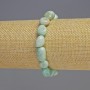 Amazonite bracelet, natural stone, faceted beads, diameter 10×12×5 mm ±, length 18 cm ±, stretch