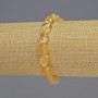 Citrine Bracelet with natural faceted stone, 8×8×5 mm diameter, 18 cm stretch