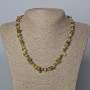 Grossular Necklace (Green Garnet) natural chip stones, diameter 13×5–8×5 mm, length 48 cm +/-
