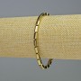 Hematite Bracelet, Rectangular, Gold Color, 8x4 mm, Length 18 cm, Stretch