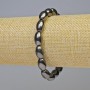 Hematite Bracelet, Oval Black, Diameter 13×8 mm, Length 18 cm +- Stretch