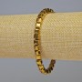 Hematite Bracelet Cubes in Dark Gold Color, 6x6 mm, length 18 cm, stretch