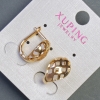 Xuping earrings, length 14mm, thickness 10mm, 18K gold plating