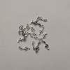 Pendant fittings Treble Clef 'Silver', diameter 19x6 mm +/- in-, diameter 2.2 mm +/- packaging 20 g (+/-) ~39 +/- pcs
