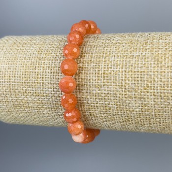 Браслет Нефрит Машан гранована кулька 8мм+-, довжина 18см+- стрейч