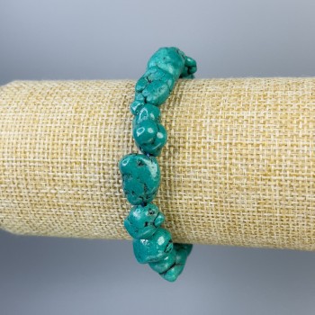 Bracelet Turquoise (Imitation) Faceted 19x9 mm, length 18 cm, stretch