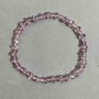 Crystal Bracelet in Swarovski Style, Purple Smooth Bead and Faceted Bead, 18 cm Stretch
