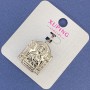 Xuping Icon Pendant, 19mm diameter ±, 30mm length ± rhodium-plated