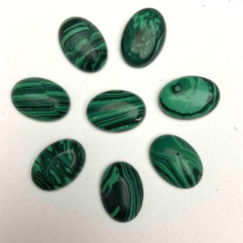 Cabochon Malachite Findings (pressed) 18x13mm (+ -)