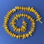 Amber Chip Beads 10x3 mm + with seed beads, diameter 3 mm + on a thread, length 38 cm +