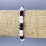 Agate Bracelet with Smooth Beads, 6 mm Diameter, 18 cm Length, Stretch