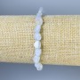 Chalcedony faceted bead bracelet, 5-8×6 mm, 18 cm length, stretch