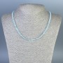 Faceted Topaz Necklace, cube-shaped beads 4x4 mm, length 45 cm (±) with clasp