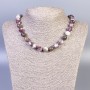 Tourmaline Necklace with Smooth Beads, 10 mm Diameter, 45 cm Length, with Clasp