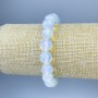 Moonstone Bracelet with Faceted Bead, 10mm Diameter, 18cm Length, Stretch