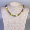 Tourmaline Necklace with Smooth Beads, 8 mm Diameter, approx. 45 cm Length, with a Clasp