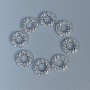 Bead findings, silver-tone metal color, 8×2 mm, hole ~3.5 mm, packaging 38 pcs