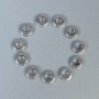 Bead-insert jewelry finding, silver-colored metal, diameter 6×2.5 mm ± hole 2.5 mm ± packaging 20 g (~77 pcs)