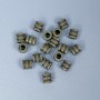 Bronze-colored bead-insert findings, 5x5 mm diameter, hole about 3 mm, packaging 40 pcs