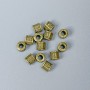 Bronze-colored bead insert fittings, 5×5 mm, hole diameter 2.8 mm, packaging 16 pcs