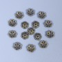 Bead cap findings in antique bronze color, diameter 6x1 mm, hole diameter about 0.5 mm, packaging 80 pcs