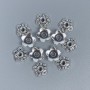 Bead cap findings, silver metal color, diameter 9.5×0.7 mm, hole diameter ~2 mm, packaging 54 pcs