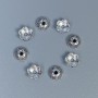 Bead caps for beads, silver color, 6x0.5 mm diameter, 1.5 mm hole, packaging 50 pcs