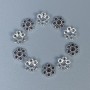 Bead cap for beads, silver-tone metal, 7×1 mm, hole diameter approx. 1.5 mm, packaging 20 g (~110 pcs)