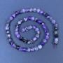 Agate Beads on Thread, Faceted Round Bead, 6mm Diameter, About 37cm Length