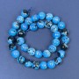Agate Beads on Thread, Faceted Round Beads, 10 mm Diameter, 36 cm Length