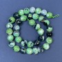 Agate beads on a thread, faceted round beads, 10 mm diameter, length 37 cm