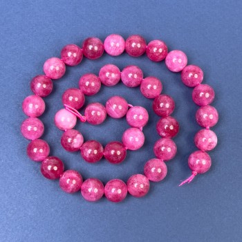 Tourmaline Beads on Thread, Smooth Round Beads, Diameter 10mm ±, Length 39cm ±